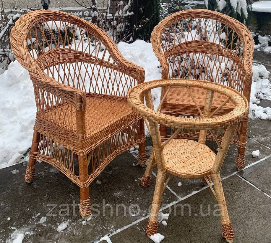 Набір плетених зі столиком під скло Київ - фото 3