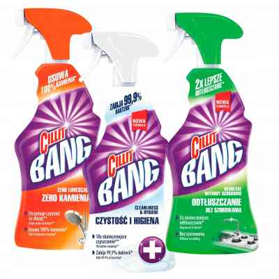 Спрей для чищення ванн Cillit Bang Антиплями + Гігієна 750 мл (5011417561706/5900627042542) Вінниця