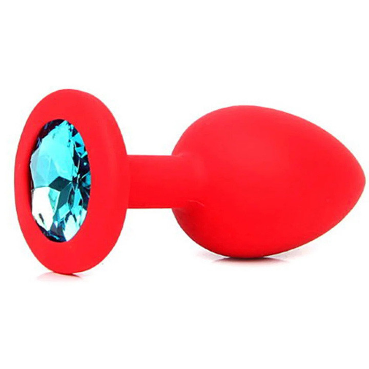 Силіконова анальна пробка з кристалом - Чорний - 3.5*8 см - Анальні іграшки Вінниця - фото 2