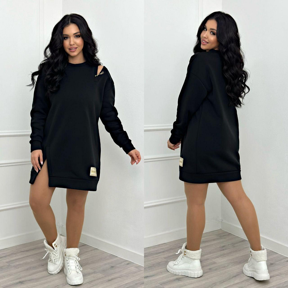 Повседневное теплое платье с булавкой Moana батал Киев - изображение 1