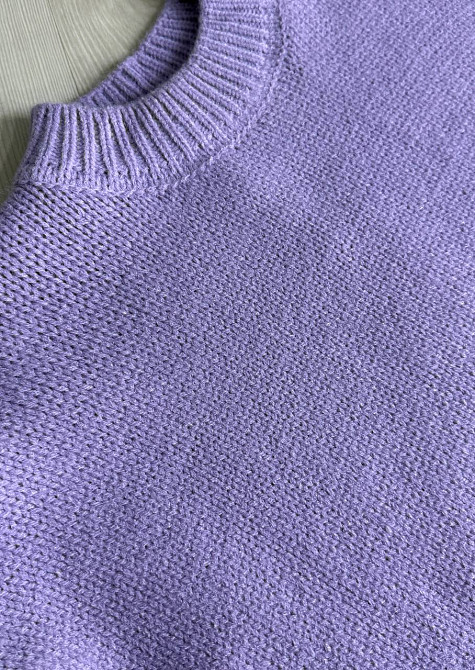 Светр жіночий Fancy Matinee 539 оверсайз однотонний, бузковий, one size Київ - фото 2