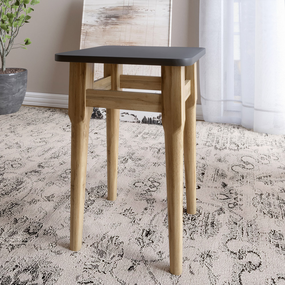 2 табурета на кухню Майами кромка ПВХ 2 мм Антрацит (LION-041260) ТОП Днепр - изображение 5