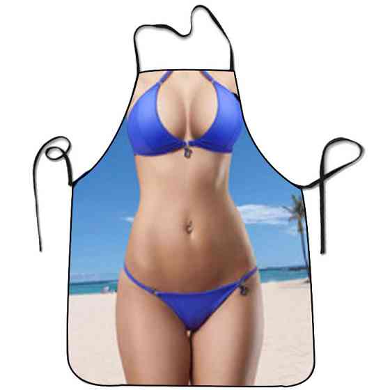 Фартух прикольний В синьому купальнику 73 на 57 см різнобарвний Київ