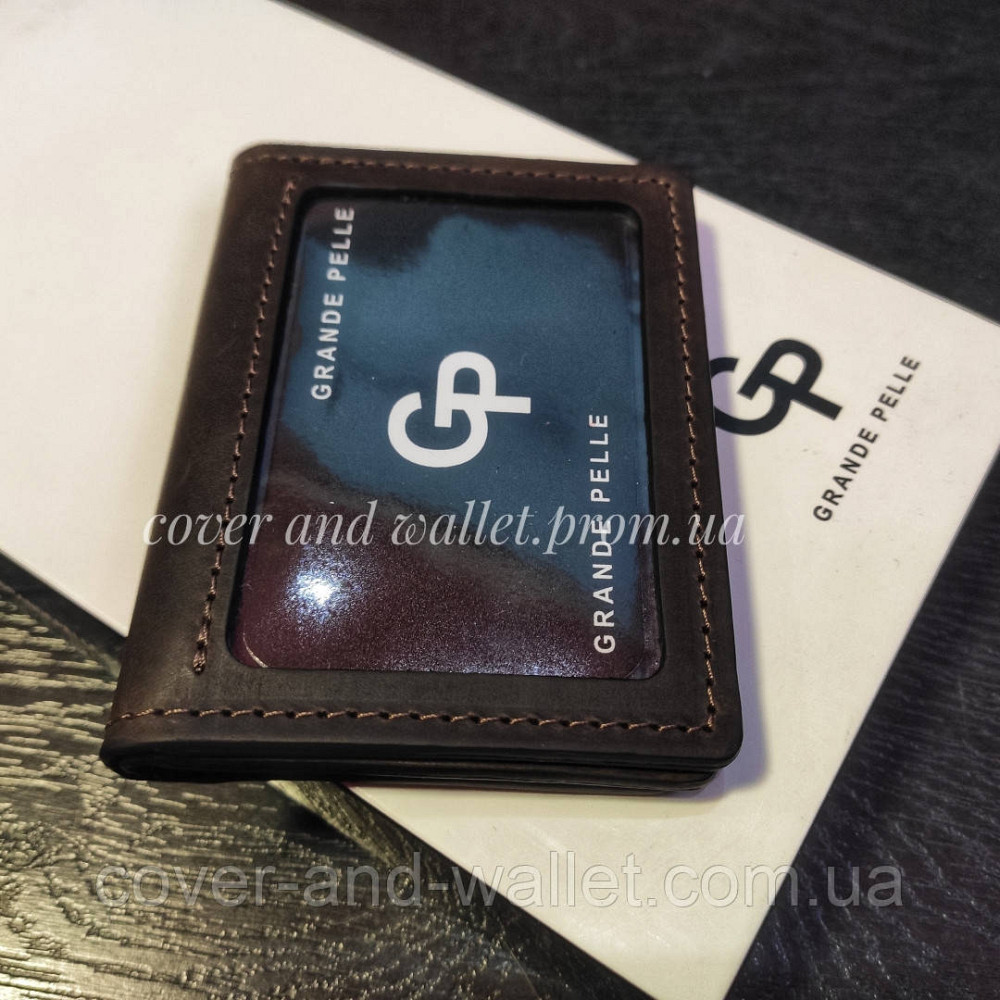 Кожаная обложка на ID паспорт и авто документы ручной работы Grande Pelle Киев - изображение 4