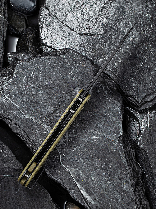 Ніж складаний туристичний Civivi Elementum Pocket, (8.9 см) 14C28N / Micarta оливковий Київ - фото 3