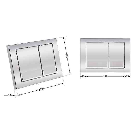 Панель змиву для унітаза Qtap Nest QT0111M06028CRM Київ