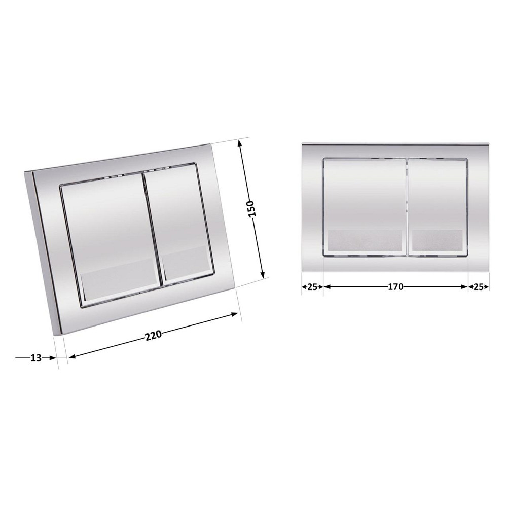 Панель змиву для унітаза Qtap Nest QT0111M06028CRM Київ - фото 2