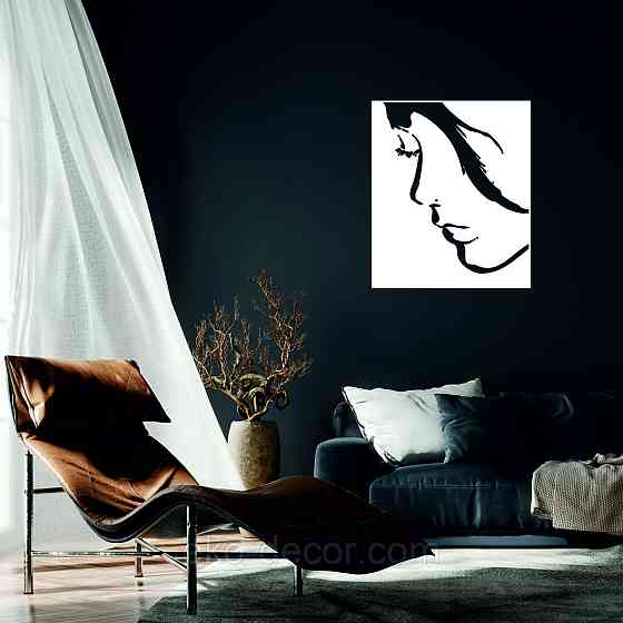 Декоративное настенное Панно «Женский Образ», Декор на стену 110*93 см, Белый Киев