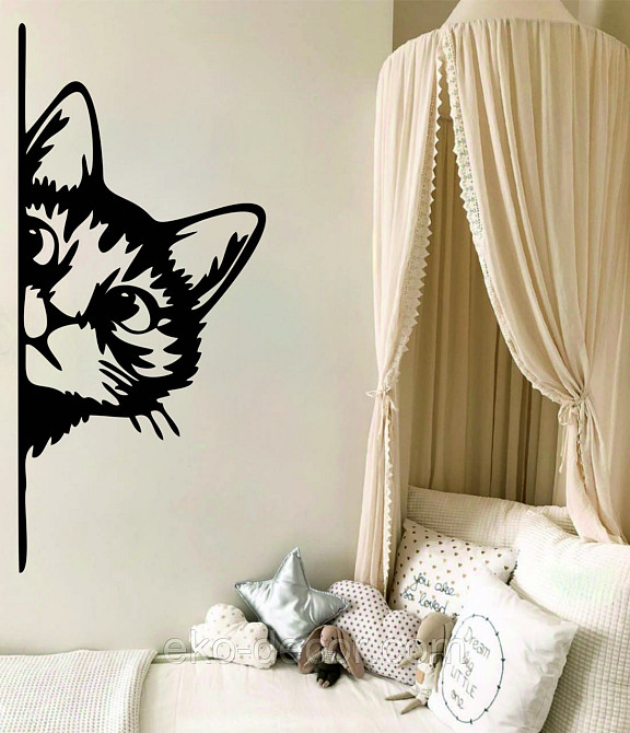 Декоративне настінне 3D Панно «Кіт» Декор на стіну з об'ємом (ціна за 1 шт) Київ - фото 3