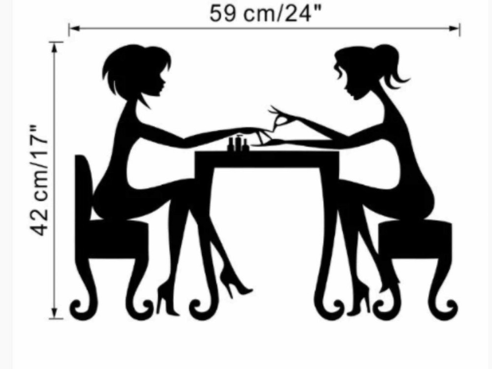 Інтер'єрна наклейка на стіну Манікюр Київ - фото 2