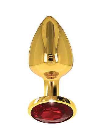 Анальна металева пробка золотиста L Butt Plug With Diamond Jewel Taboom Sex Aura Київ