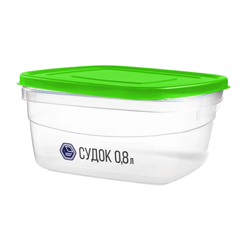 Контейнер універсальний 0,8л прозорий/зелений Народний продукт Житомир - фото 3