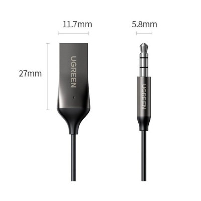 FM модулятор Ugreen Bluetooth 5.0 Aux with mic CM309 UGREEN Black (70601) Винница - изображение 8