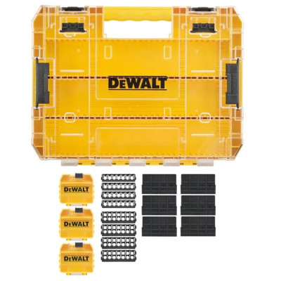 Ящик для инструментов DeWALT для бит системы TSTAK Tough Case L с футляром и кассетами 8шт, розделители 6шт (DT70804) Винница - изображение 3