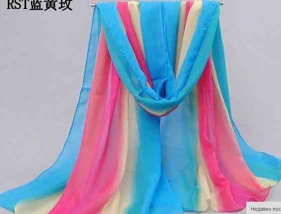 Шарф женский разноцветный - размер шарфа 160*62см, шифон Киев