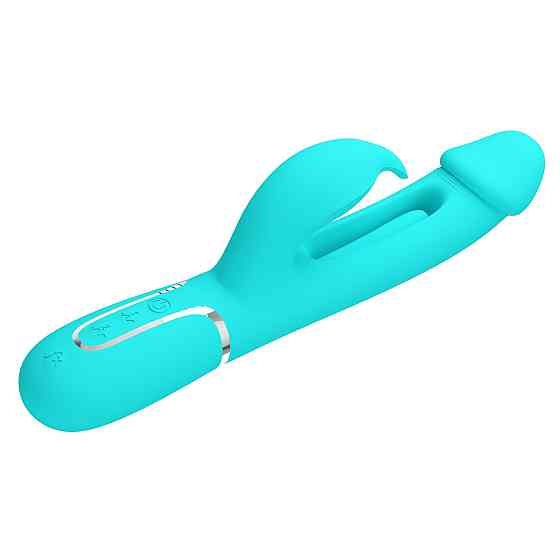 Вибратор с стимулятором клитора PRETTY LOVE - Kampas Rabbit 3 in 1 Green, BW-500025-1 Sex Aura Киев