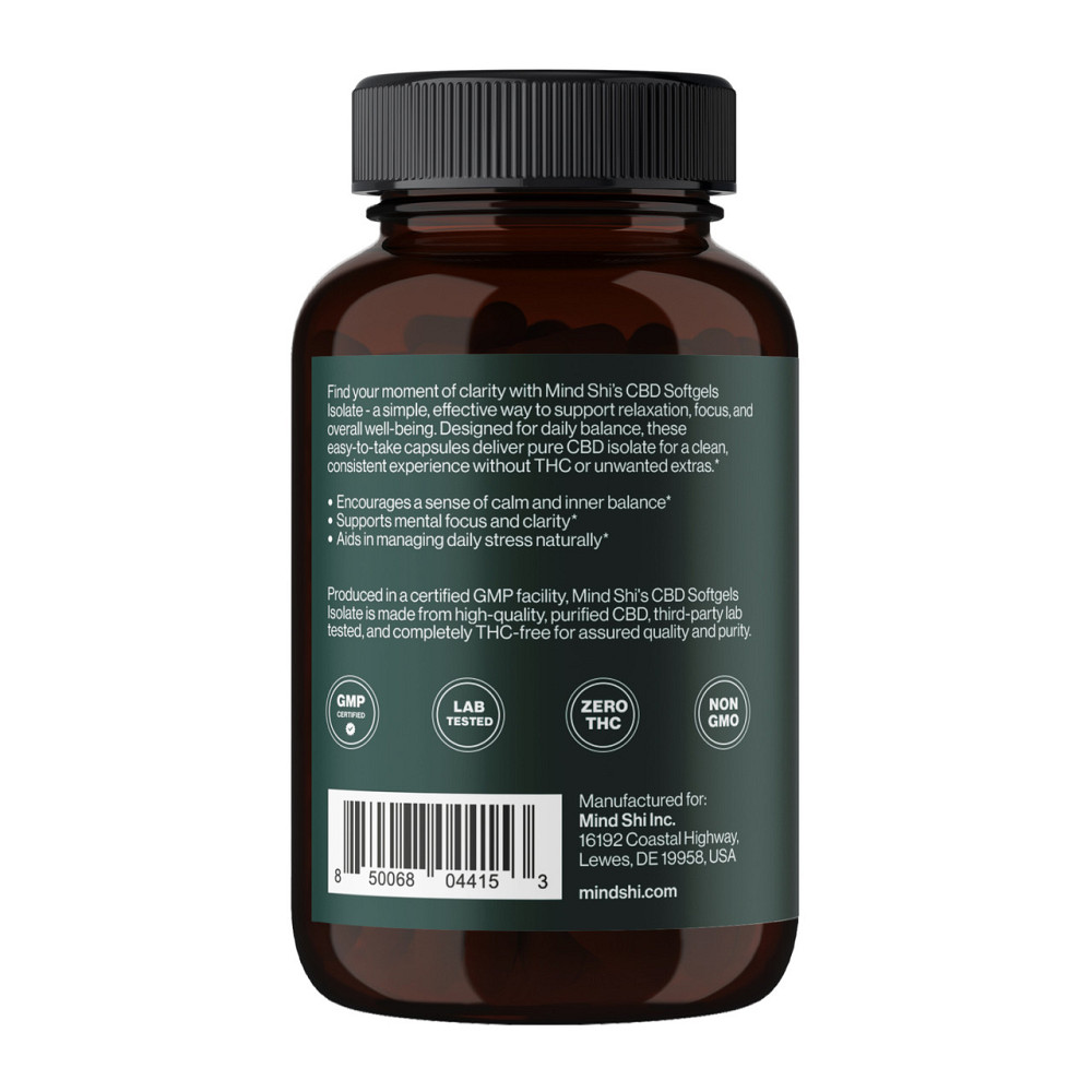 Канабидиол MIND SHI CBD Isolate 1500мг 60 гел капс Киев - изображение 2