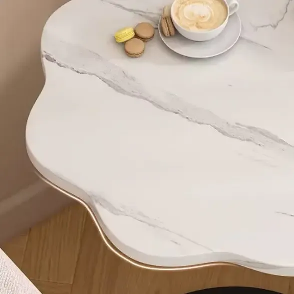 Двухъярусный прикроватный столик Flower 40х40х60 см Мрамор Коломия - фото 3