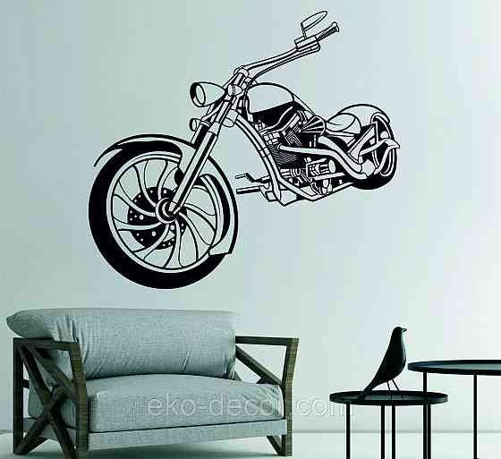 Декоративное настенное Панно «Мотоцикл» Декор на стену 70*78 см, Черный Киев