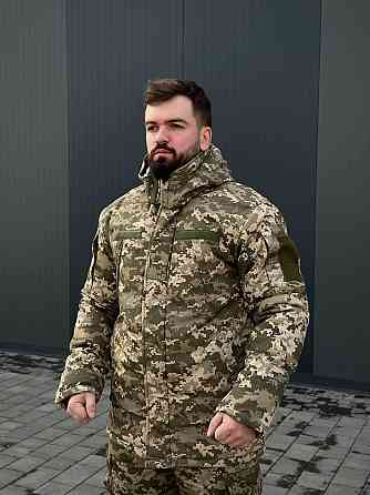 Зимовий чоловічий піксельний бушлат ММ-14 тепла армійська куртка бушлат ріп стоп для військовослужбовця Львів