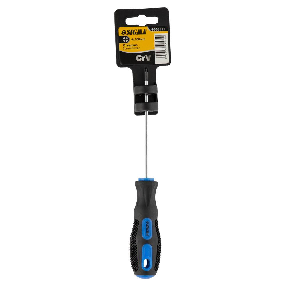 Sigma Отвертка крестовая PH0×100мм СrV SIGMA (4006511) Коломия - фото 2