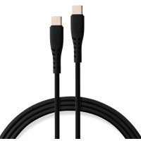 Дата кабель USB-C to USB-C 1.2m 60W Silicon Black Vinga (VCDCCC2612SB) Киев - изображение 1