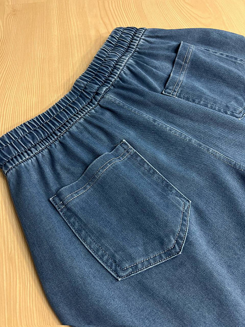 Шорты женские джинсовые Kenalin 460-4 тенсель тонкие короткие на резинке синие, синий, 2XL, 2XL, 90 см, 120 см Киев - изображение 9