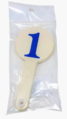 Віяло Цифр "Атлас" від 1 до 10 білий пластик, К-7375, шт Київ - фото 1