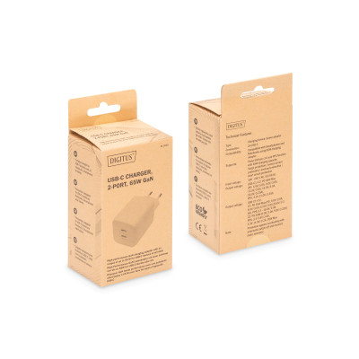 Зарядний пристрій Digitus 2xUSB-C PD65W GaN (DA-10063) Вінниця - фото 9