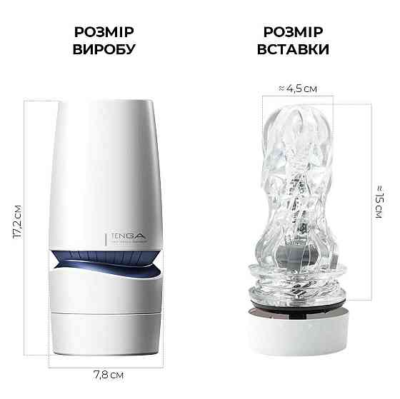 Мастурбатор Tenga - Aero Masturbator Cobalt, інноваційна технологія всмоктування Sex Aura Київ