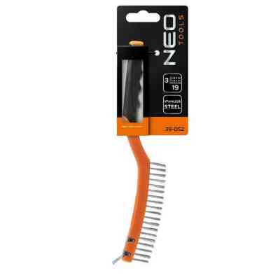 Щетка по металлу Neo Tools 3х19 рядов, прямая проволока 0.3мм, 345мм, двухкомпонентная рукоятка (39-052) Винница