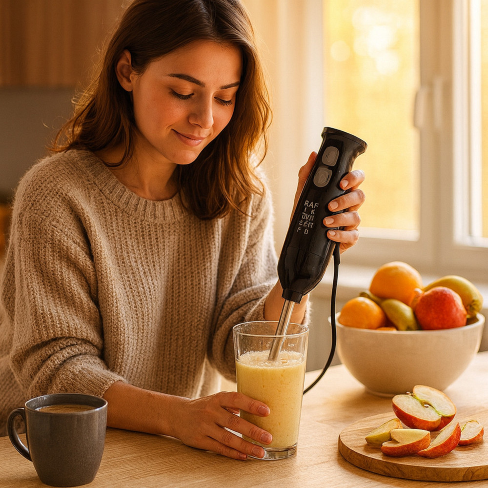 Блендер погружной 4в1, с чашей и насадками, RАF R327 / Универсальный кухонный блендер Киев - изображение 3