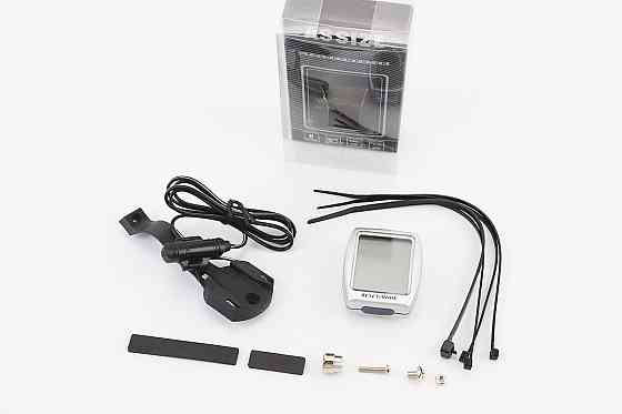 Велокомп'ютер 8-функцій, дротовий, сірий AS-408 (без батарейок) Київ