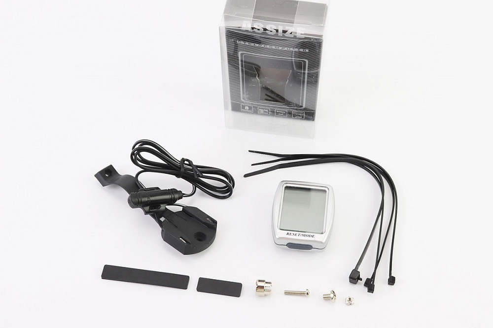 Велокомп'ютер 8-функцій, дротовий, сірий AS-408 (без батарейок) Київ - фото 1