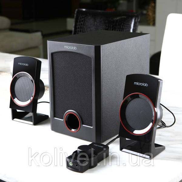Акустична система 2.1 Microlab M-111, чорна з червоним (M-111) Киев - изображение 5