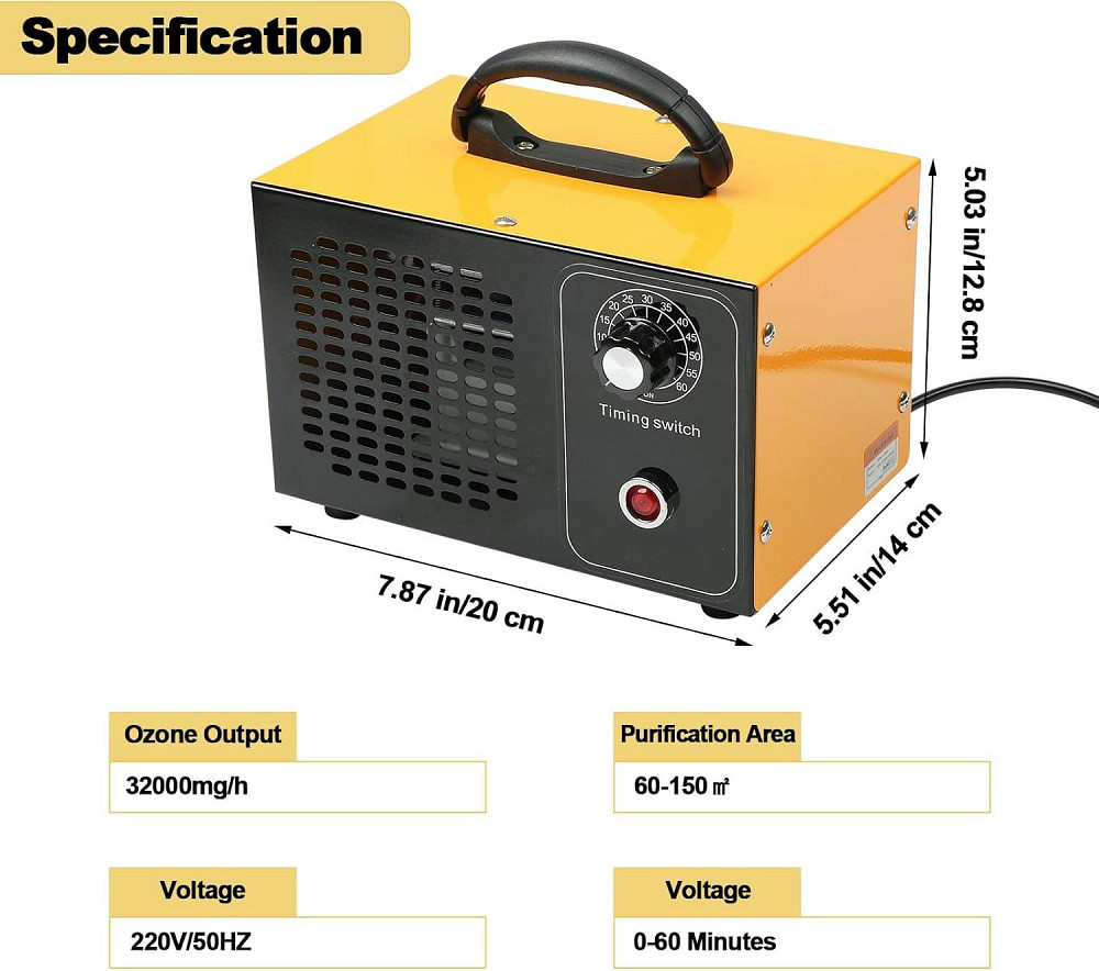 Генератор озону HDZ-32g очищувач повітря 32 000 мг/год Луцк - изображение 2