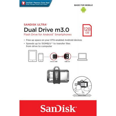 USB флеш накопитель SanDisk 128GB Ultra Dual Drive M3.0 USB 3.0 (SDDD3-128G-G46) Винница - изображение 7