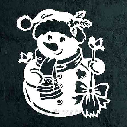 Декоративное настенное Панно «Снеговик», Декор на стену 110*94 см, Белый Киев