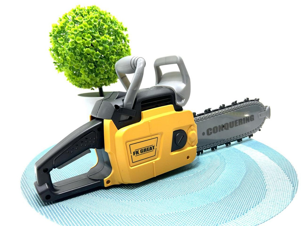 Бензопила іграшкова автоматичне обертання ланцюга зук Жовто-чорна (T001) Чернігів - фото 7