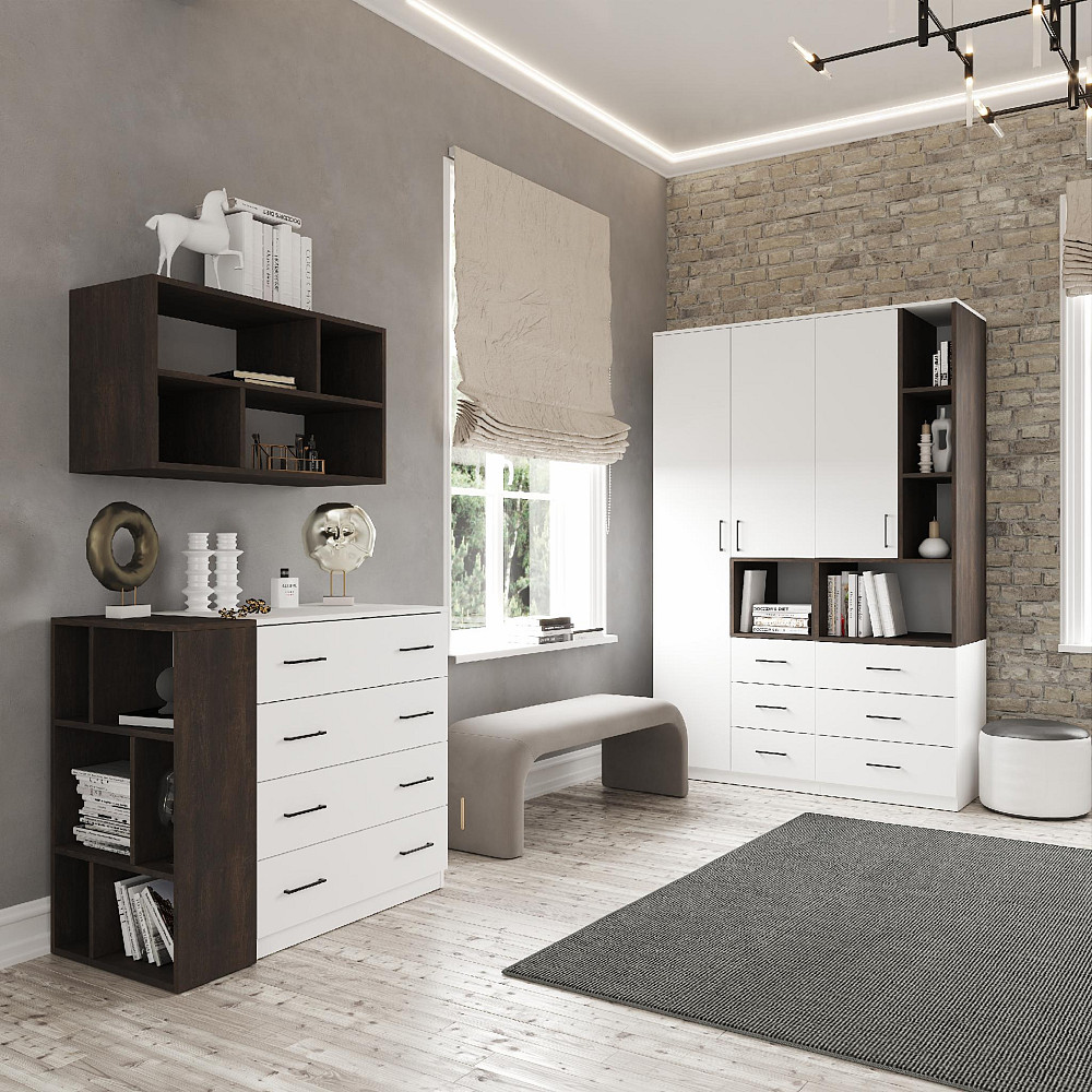 Полиця навісна Т-12, Дуб Крафт Білий, 900/300/500 Львів - фото 4