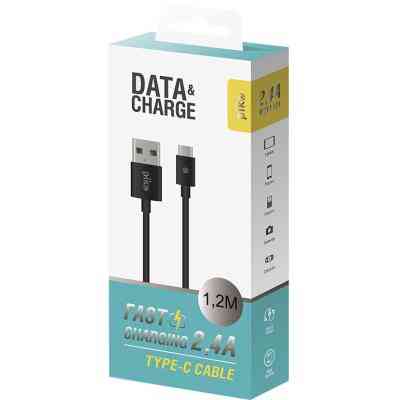Дата кабель USB 2.0 AM to Type-C 1.2m black Piko (1283126489174) Вінниця
