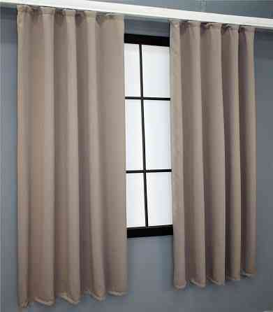 Комплект штор коротких VR-Textil Bagema Rvs № 1242ш 130х170 см 2 шт Какао (35-0043) Київ