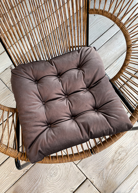 Подушка для стільців (40x40х5 см) Decorator Velour колір бурий 84-121 Київ - фото 3