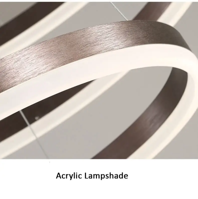 Светодиодная люстра Олимпия PJ812С-4 40+60+80+100см (4 кольца) Коричневая Винница - изображение 10