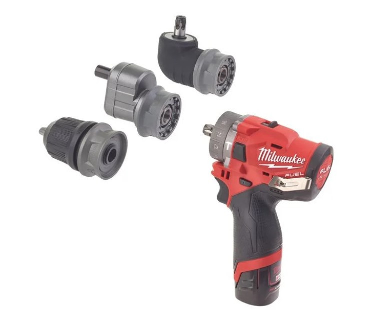 Дриль-шурупокрут з ударом акумуляторний MILWAUKEE, M12 FPDXKIT-202X, 44Нм, (+ заряд.пристрій, 2 акум., знімний патрон, 2 насадки Одеса - фото 3