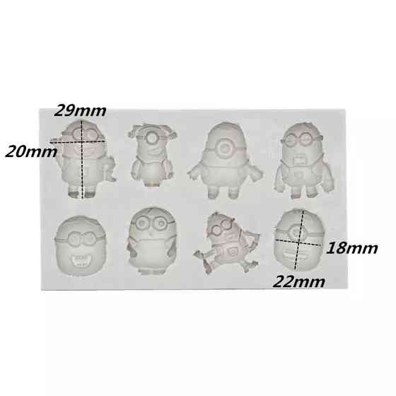 Молд силіконовий Посіпаки 12 на 7 см сірий Київ