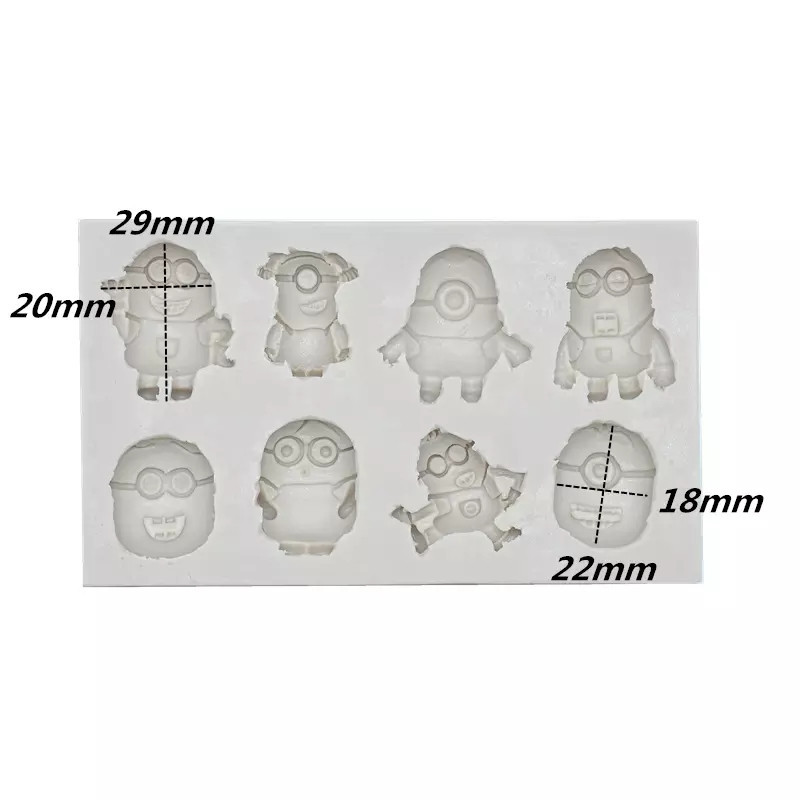 Молд силиконовый Миньоны 12 на 7 см серый Киев - изображение 2