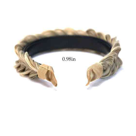 Обруч для волосся Braided Headband WithTooth Широкий плетений глибокий золото В'язана пов'язка на голову Київ