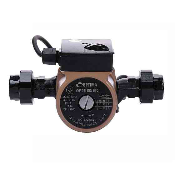 Насос циркуляционный Optima OP25-60 180мм + гайки, + кабель с вилкой! (000008158) Киев