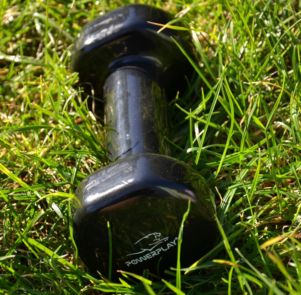 Гантель вінілова PowerPlay 2 кг. PP_4121 Чорна (1шт.) Каменское - изображение 10